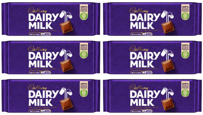6 x Irish Cadbury Dairy Milk - 53Gm