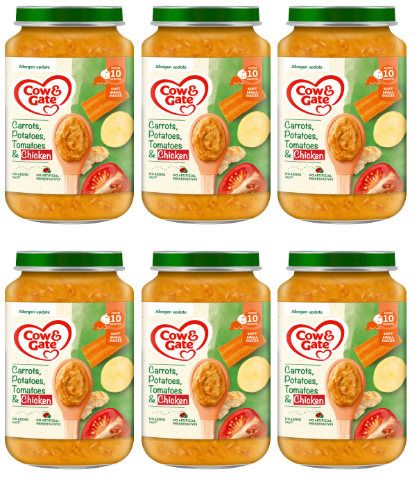 6 x Cow & Gate Jar Carrots Chicken & Potato - 200G