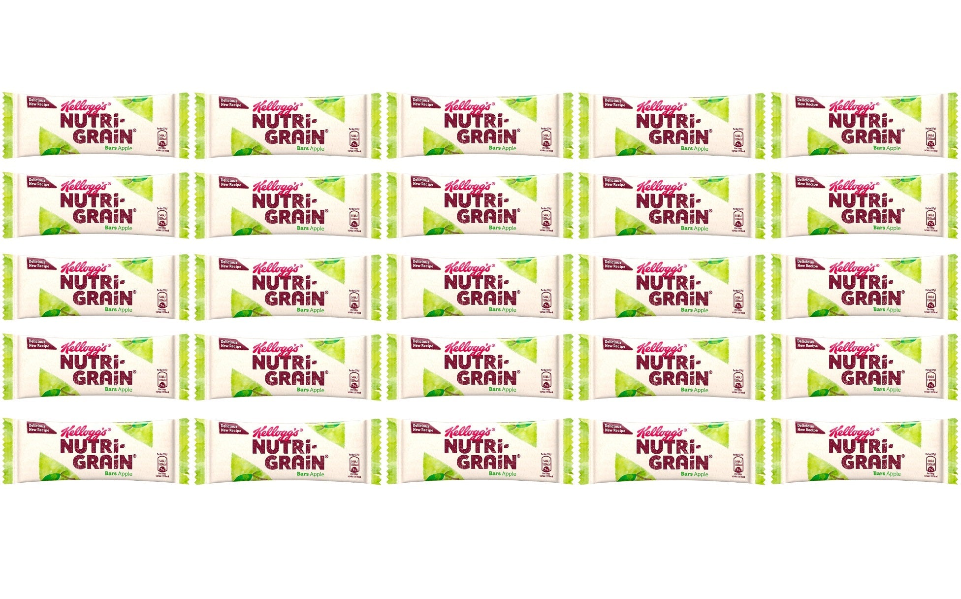 25 x Kellogg's Nutri-Grain Apple 37G