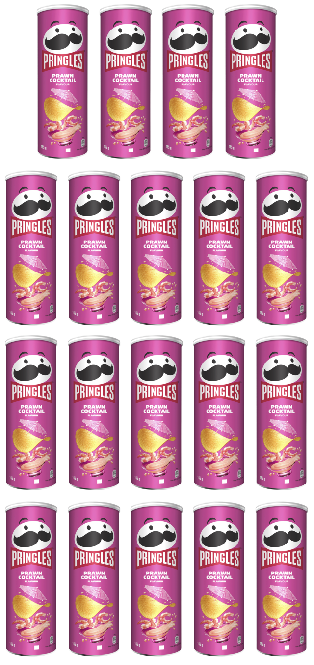 19 x Pringles Prawn Cocktail Flavour Sharing Crisps 165G