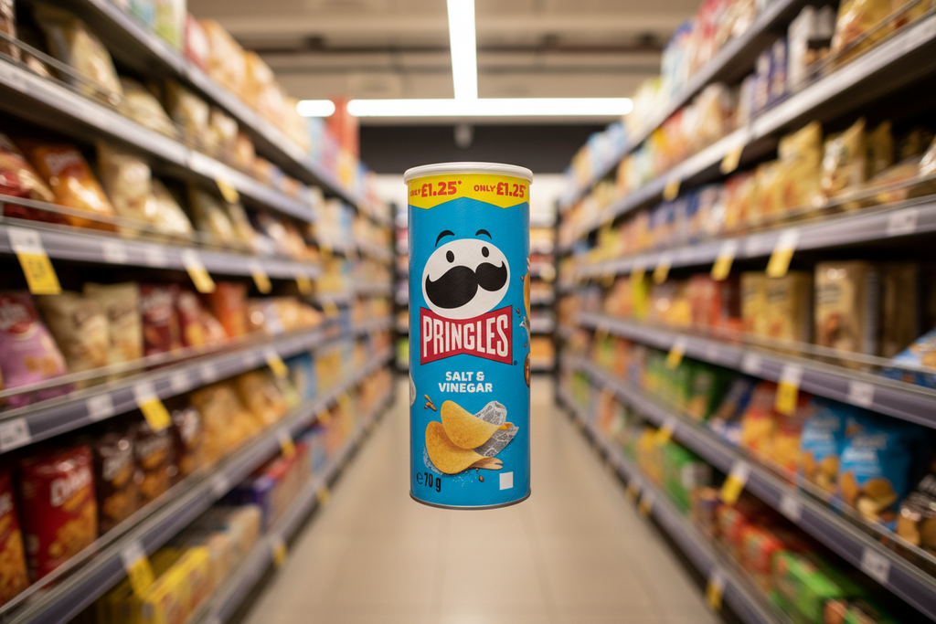 12 x Pringles Salt & Vinegar - 70Gm
