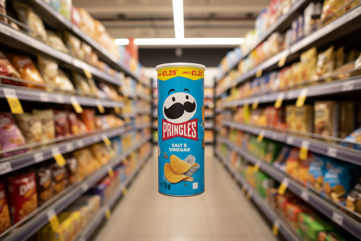 12 x Pringles Salt & Vinegar - 70Gm