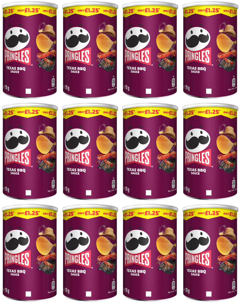 12 x Pringles Bbq - 70Gm