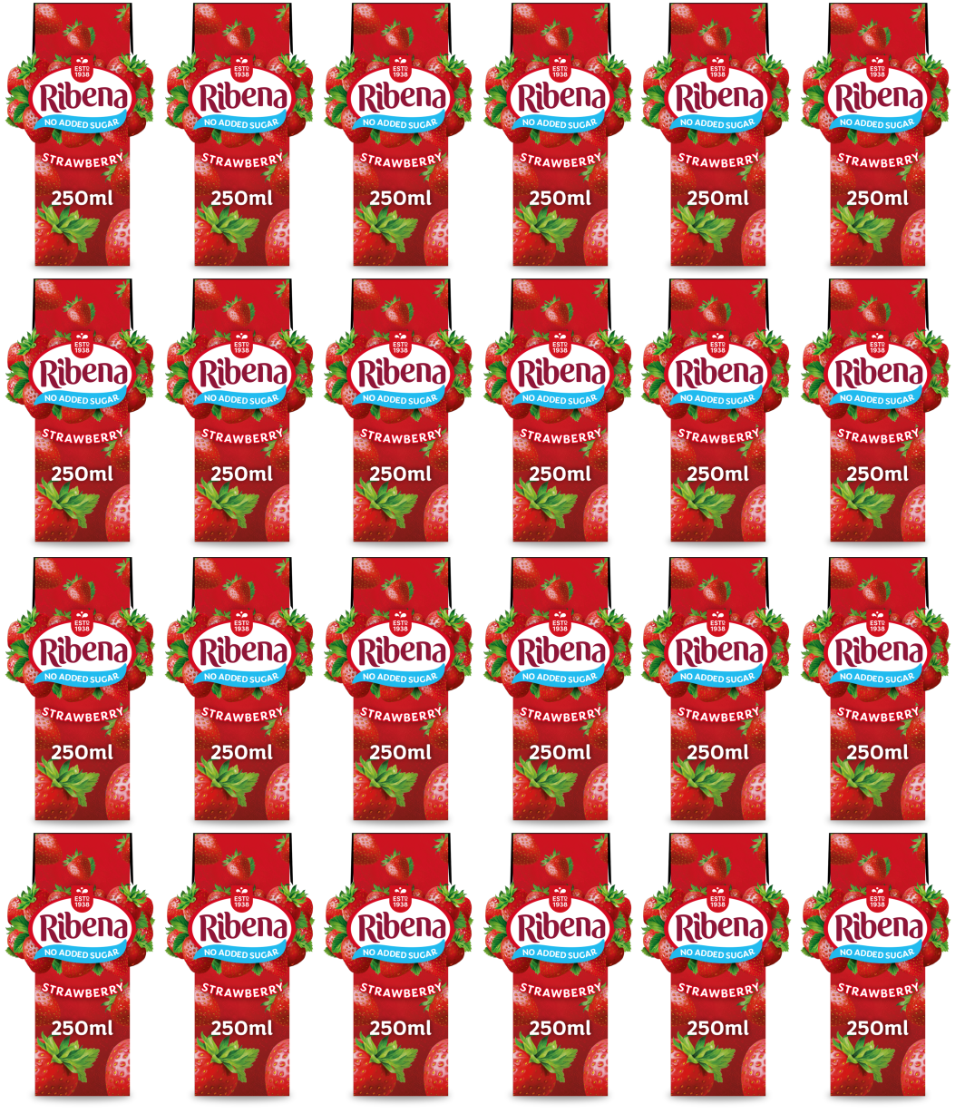 24 x Ribena Strawberry Carton 250Ml