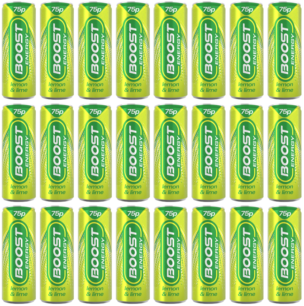 24 x Boost Energy Lemon & Lime Can  - 250Ml