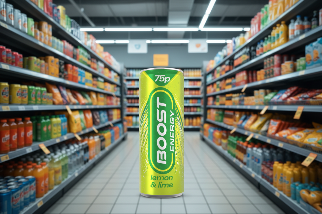 24 x Boost Energy Lemon & Lime Can  - 250Ml