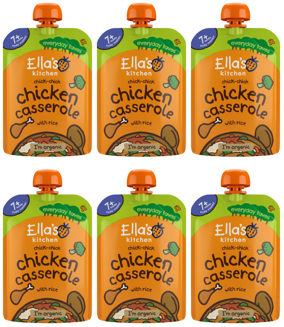 6 X Ellas Kitchen Stage 2 Chicken Casserole 130Gm