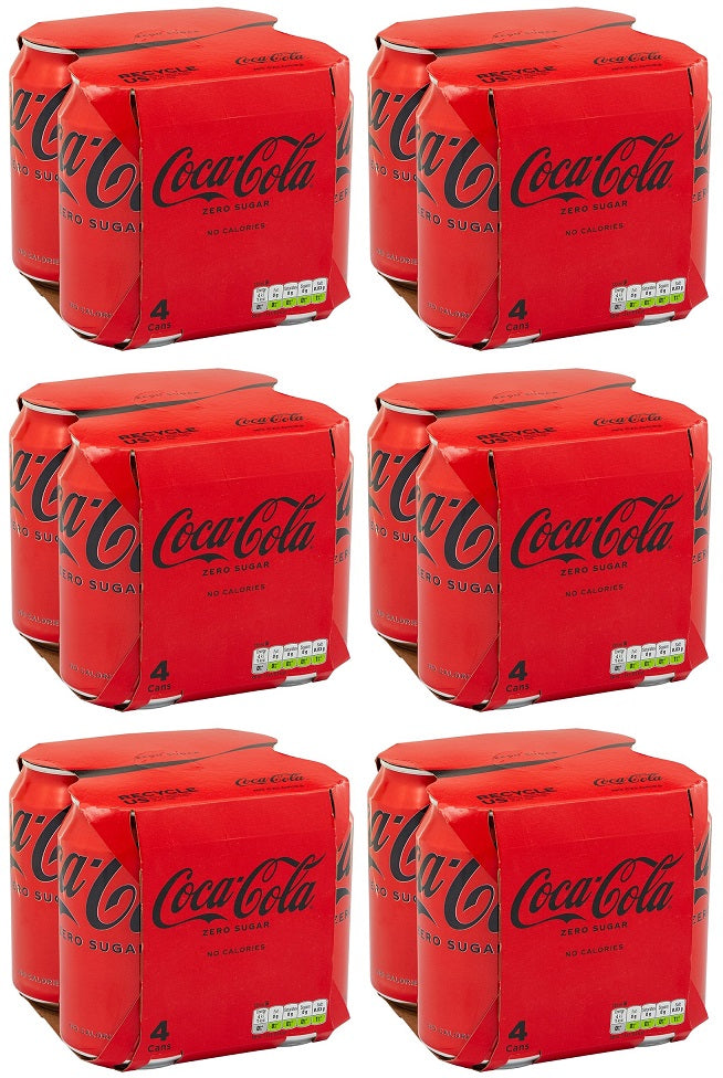 6 x Coca-Cola Zero Sugar 4 X 330Ml