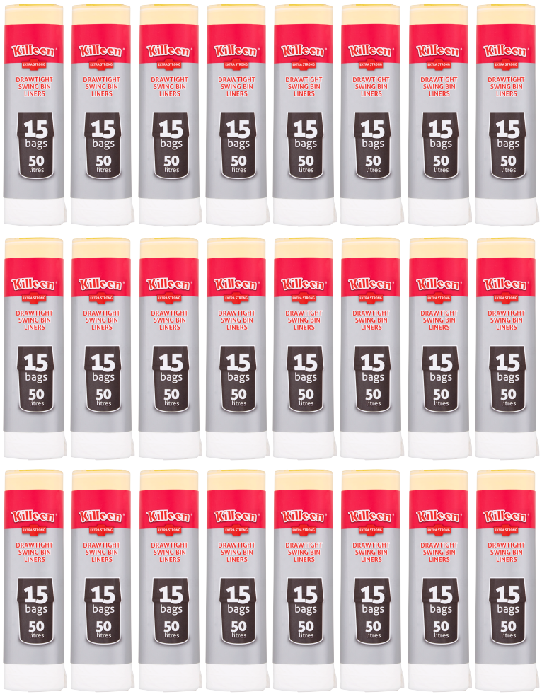 24 x Killeen Swing Bin Drawtight 90 Litre 15 Pack