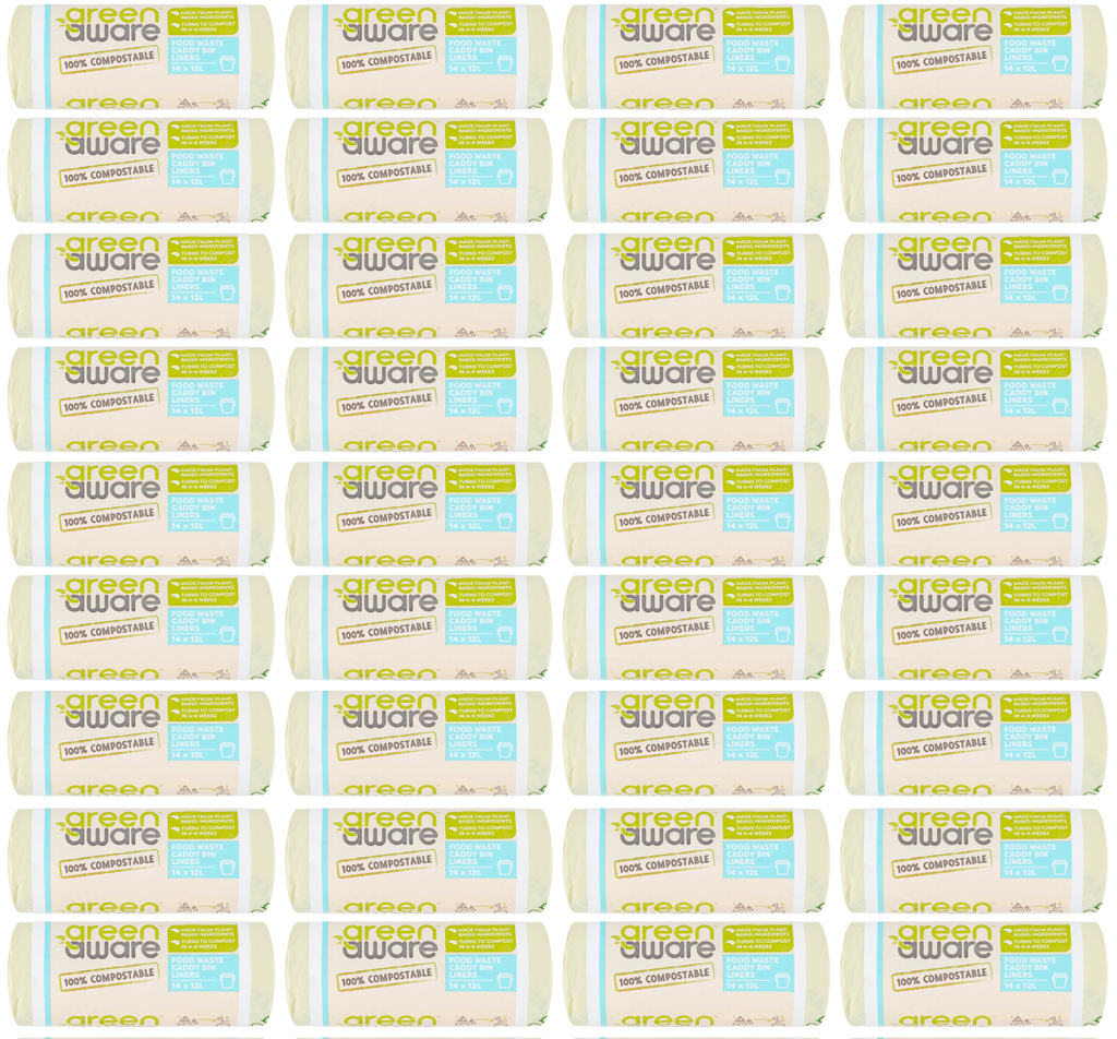 36 x Greenaware Compostable Food Waste Bag 12 Litre - 14 Pack