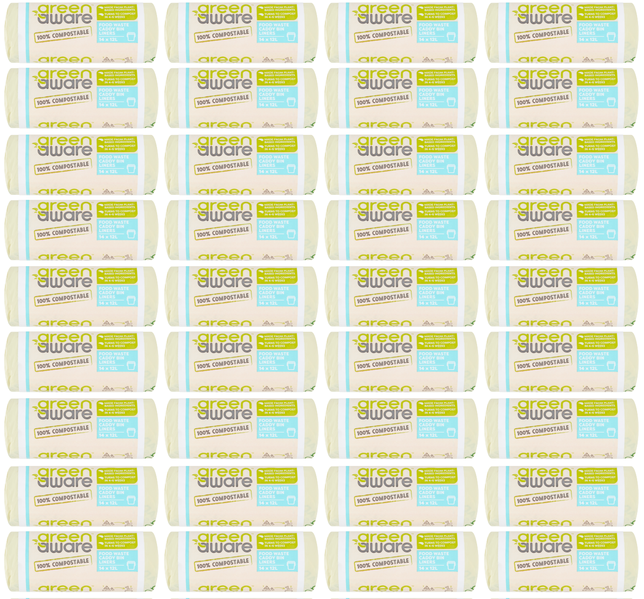 36 x Greenaware Compostable Food Waste Bag 12 Litre - 14 Pack