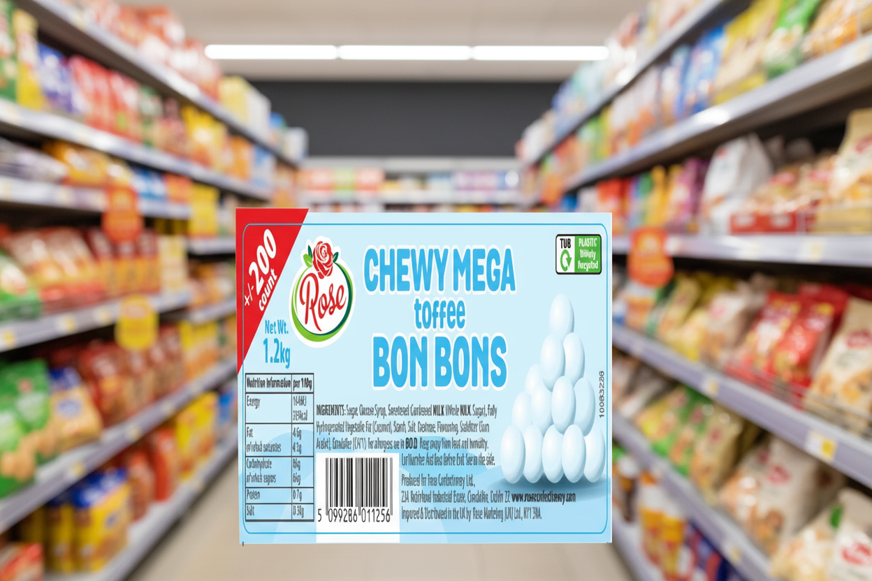 200 x Rose Mega White Bon Bon