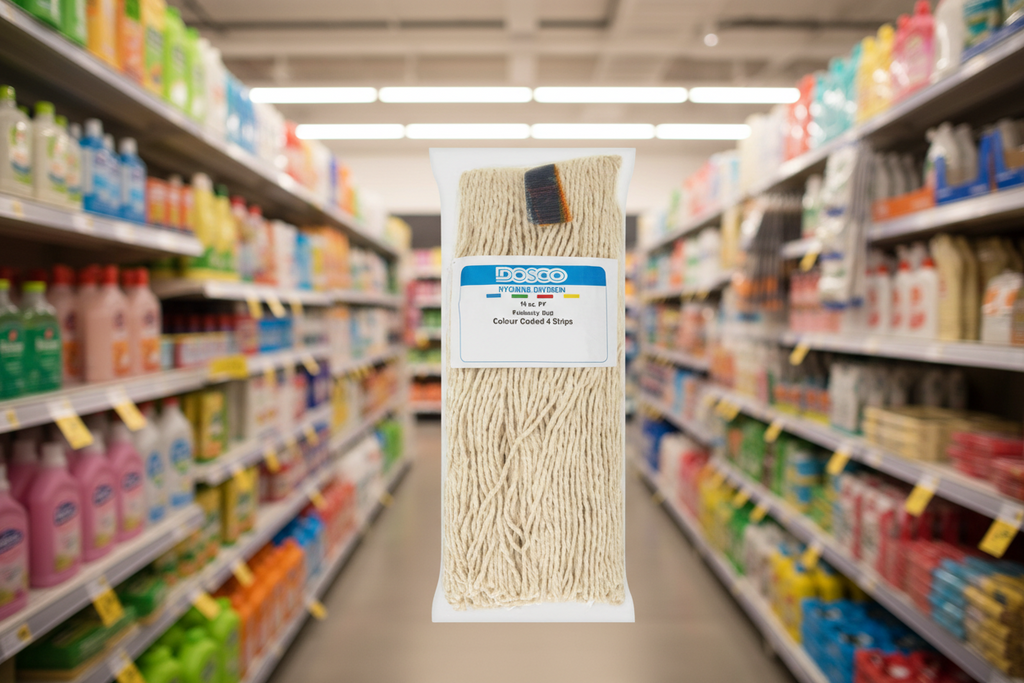 Dosco Hygiene Division Kentucky Mop Head Colour Coded 4 Strips 16Oz Multi