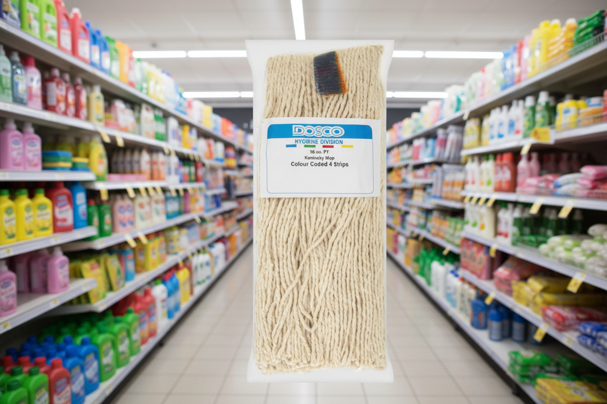 Dosco Hygiene Division Kentucky Mop Head Colour Coded 4 Strips 16Oz Multi
