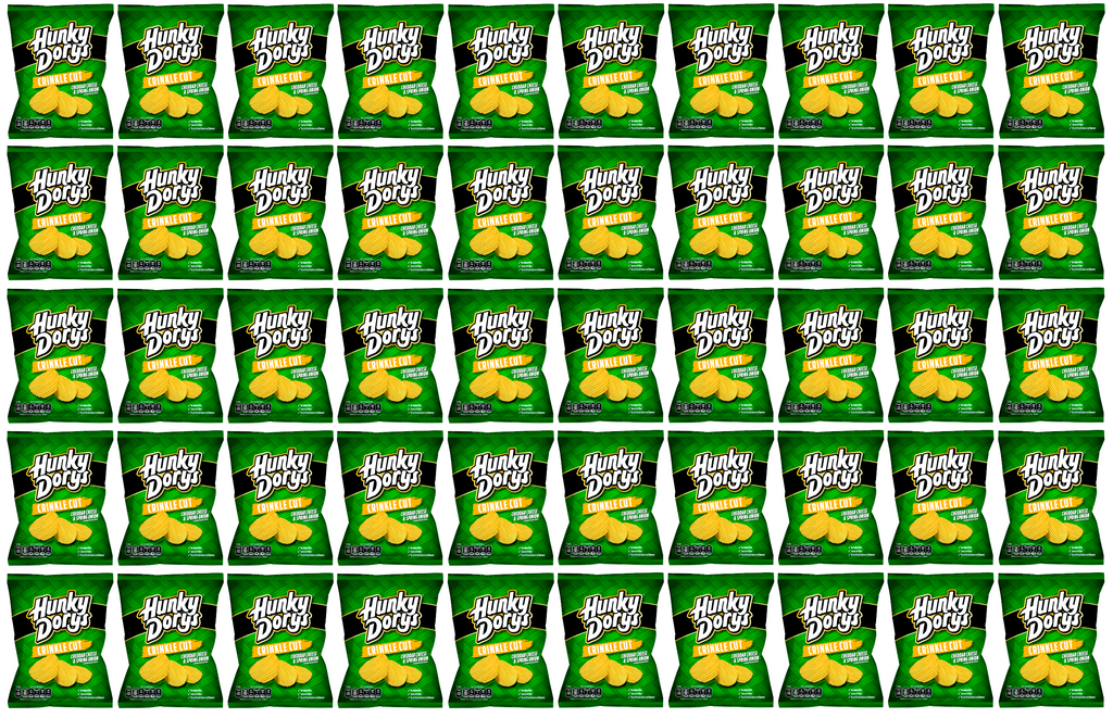 50 x Hunky Dorys Cheddar Cheese & Spring Onion 37Gm