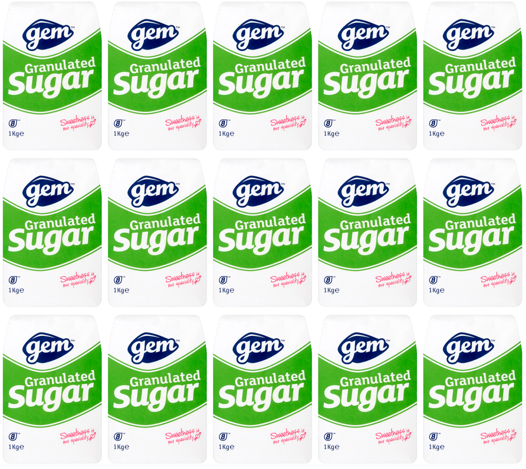 15 x Gem Granulated Sugar 1Kg