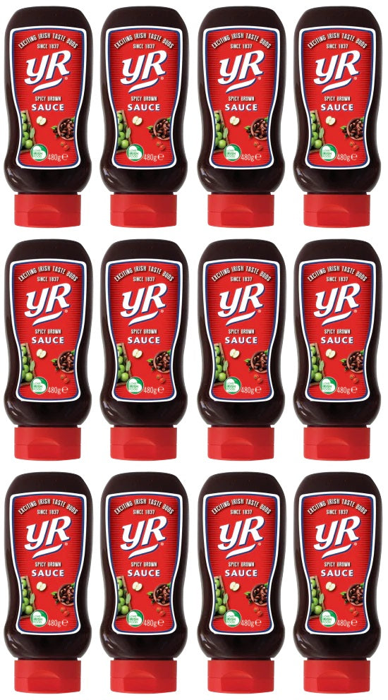 12 x Yr Spicy Brown Sauce 480G