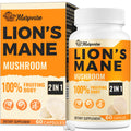 50X Strength Lions Mane 1400mg | Memory & Focus Brain Supplement - 60 Capsules