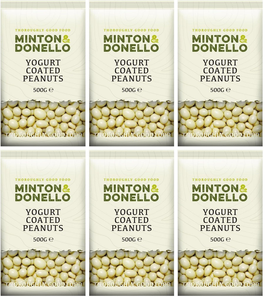 6 x Minton & Donello Yoghurt Coated Peanuts - 500g