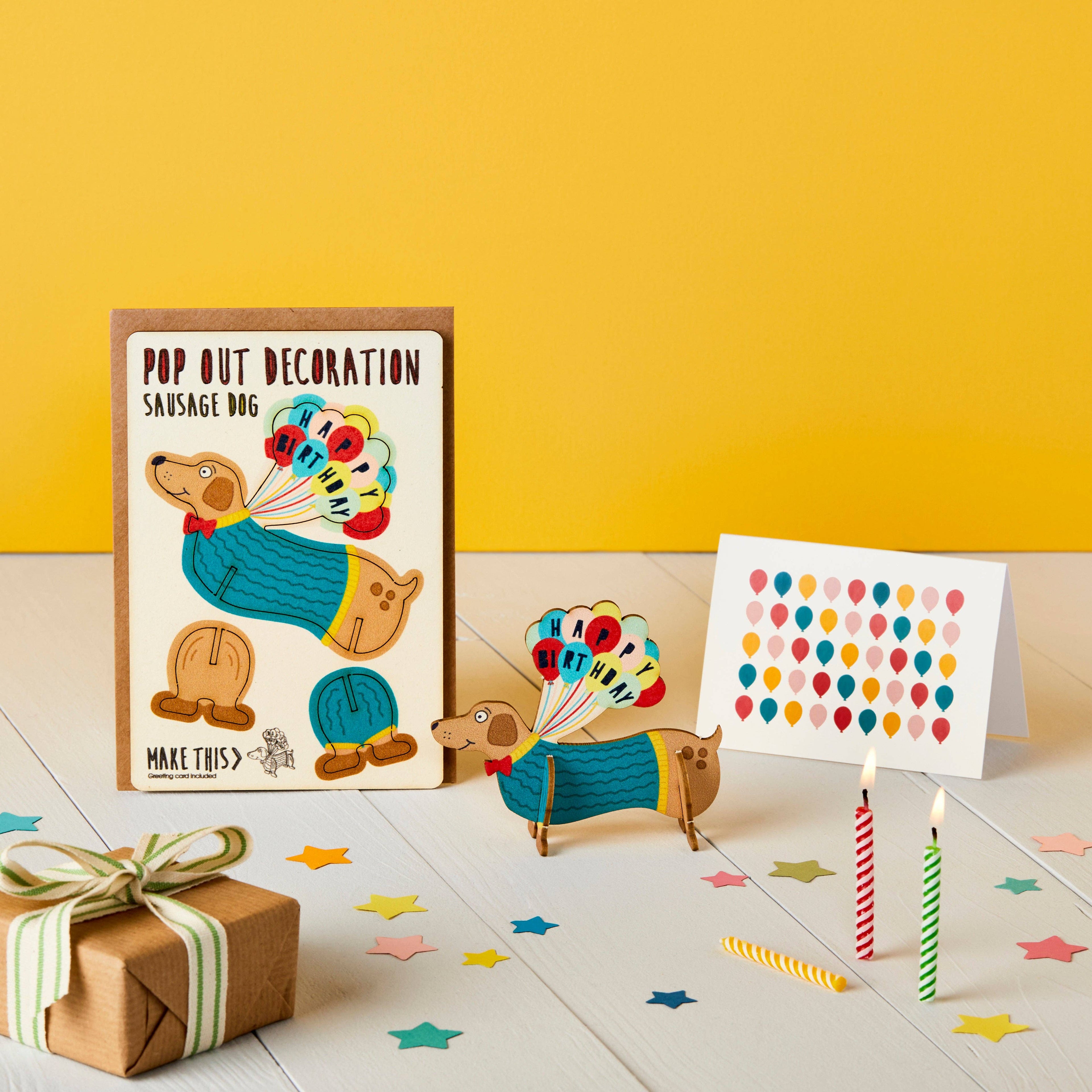 Pop Out Happy Birthday Sausage Dog Card