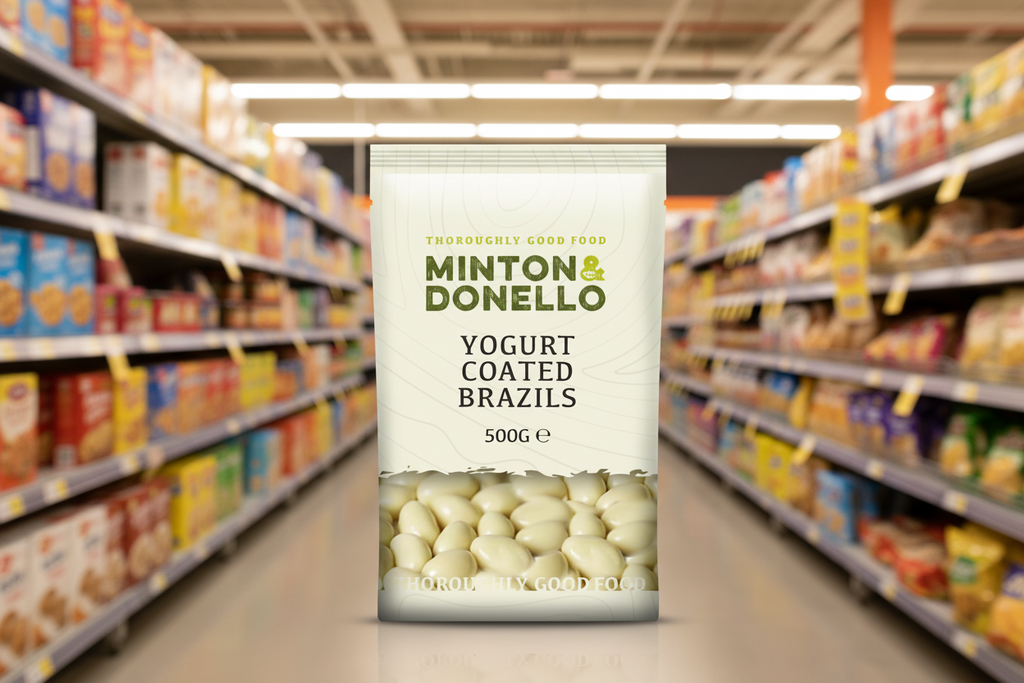 6 x Minton & Donello Yoghurt Coated Brazils - 500g