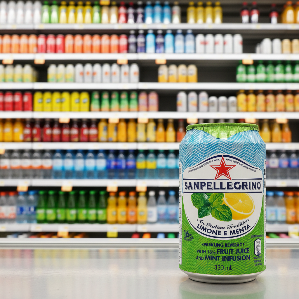 4 x Sanpellegrino Sparkling Fruit Beverages Limone Menta 6X330Ml