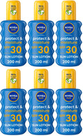 6 x Nivea Protect & Moisture Pump Spray Spf 30 200Ml
