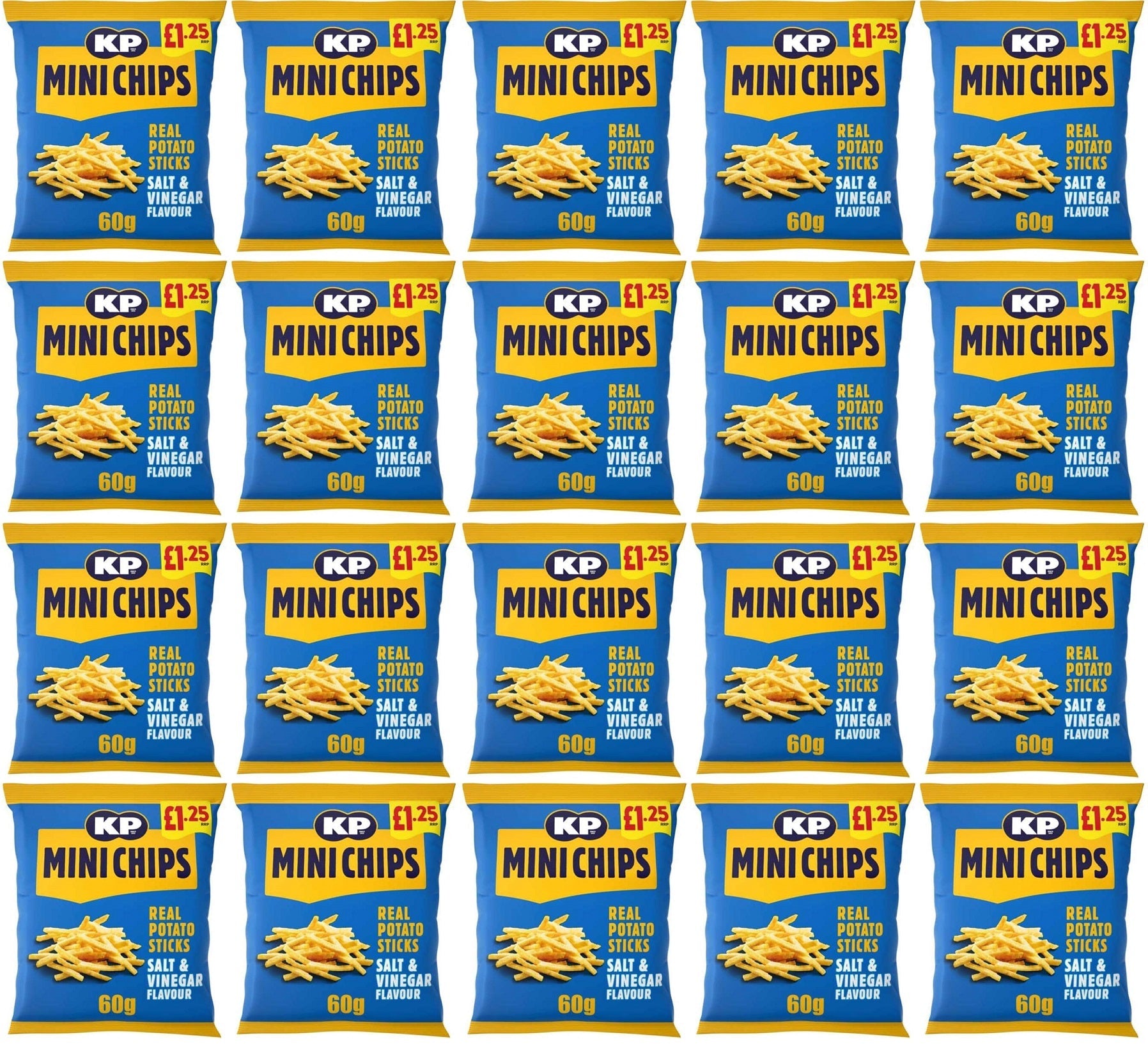 20 x Kp Mini Chips Salt & Vinegar - 60GM