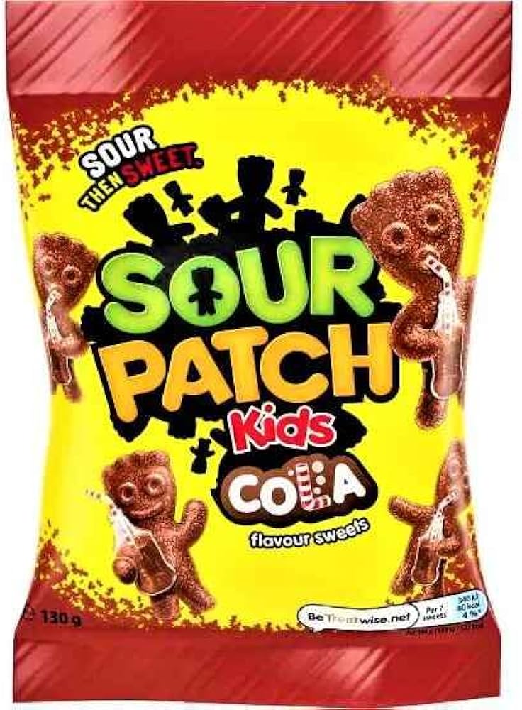 10 x Sour Patch Kids Cola Flavour Sweets 120G
