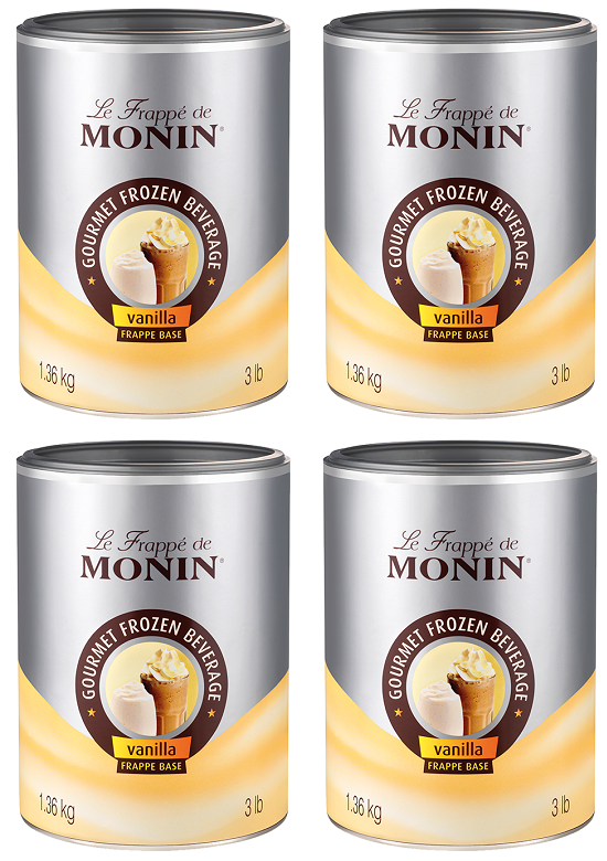 4 x Monin Vanilla Frappe Base 1.36Kg