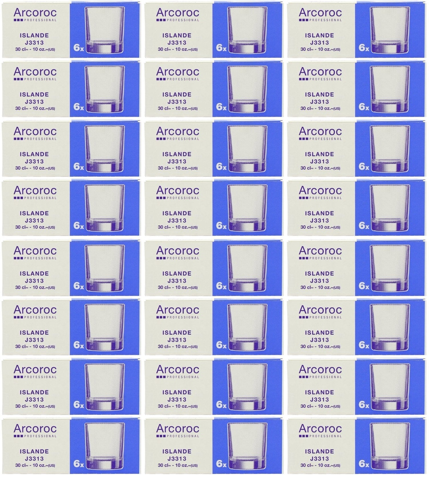 24 x Glass Tumbler 30Cl