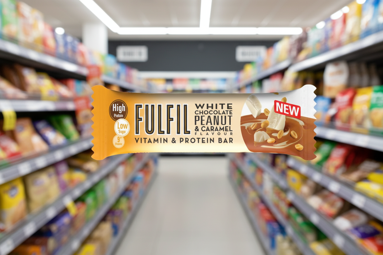 15 x Fulfil White Chocolate Peanut Caramel Vitamin & Protein Bar 55g