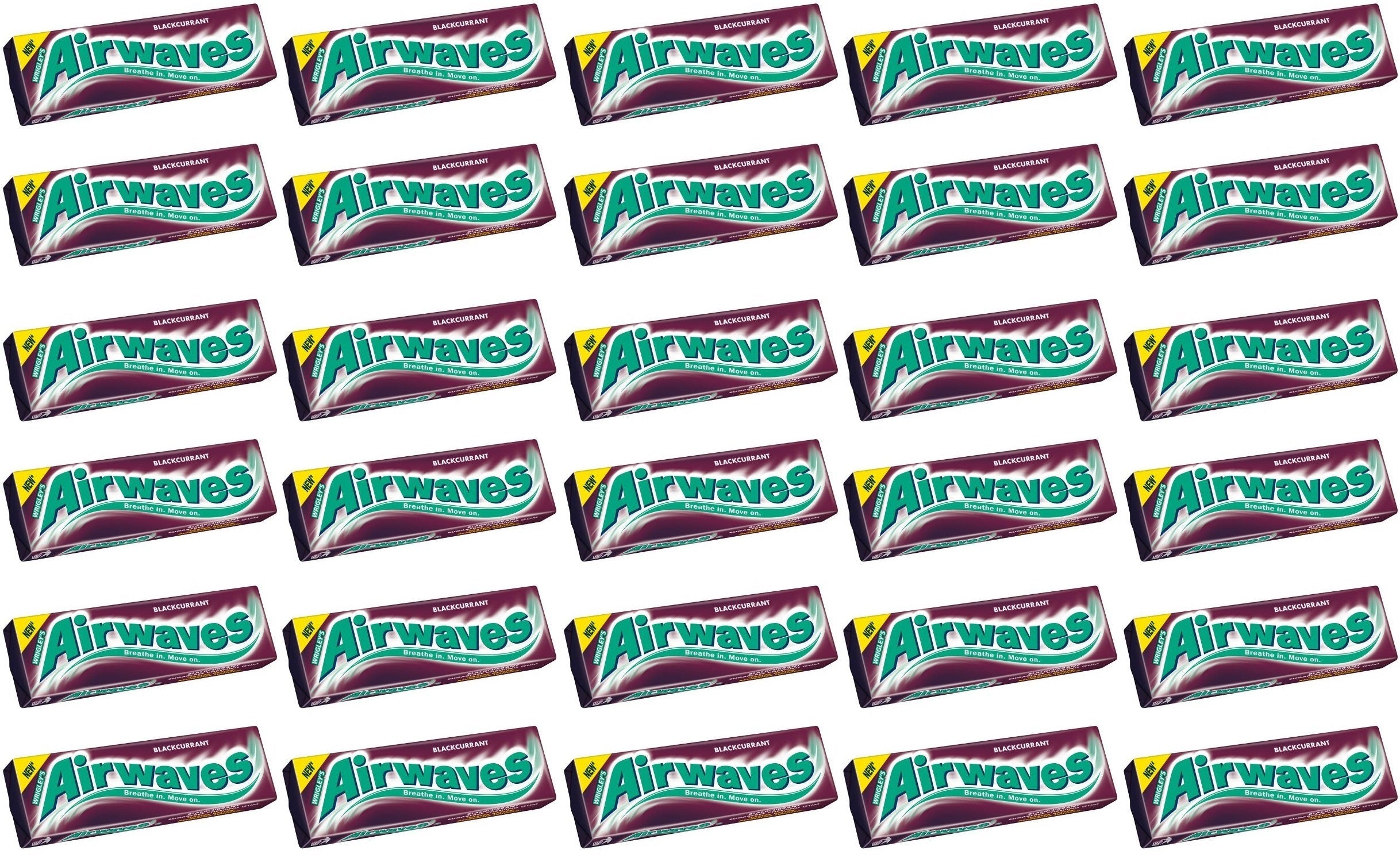 30 x Airwaves Blackcurrant Flavour Sugarfree Chewing Gum 10 Pieces