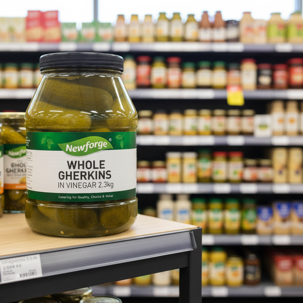 2 x Newforge Whole Gherkins In Vinegar 2.3Kg