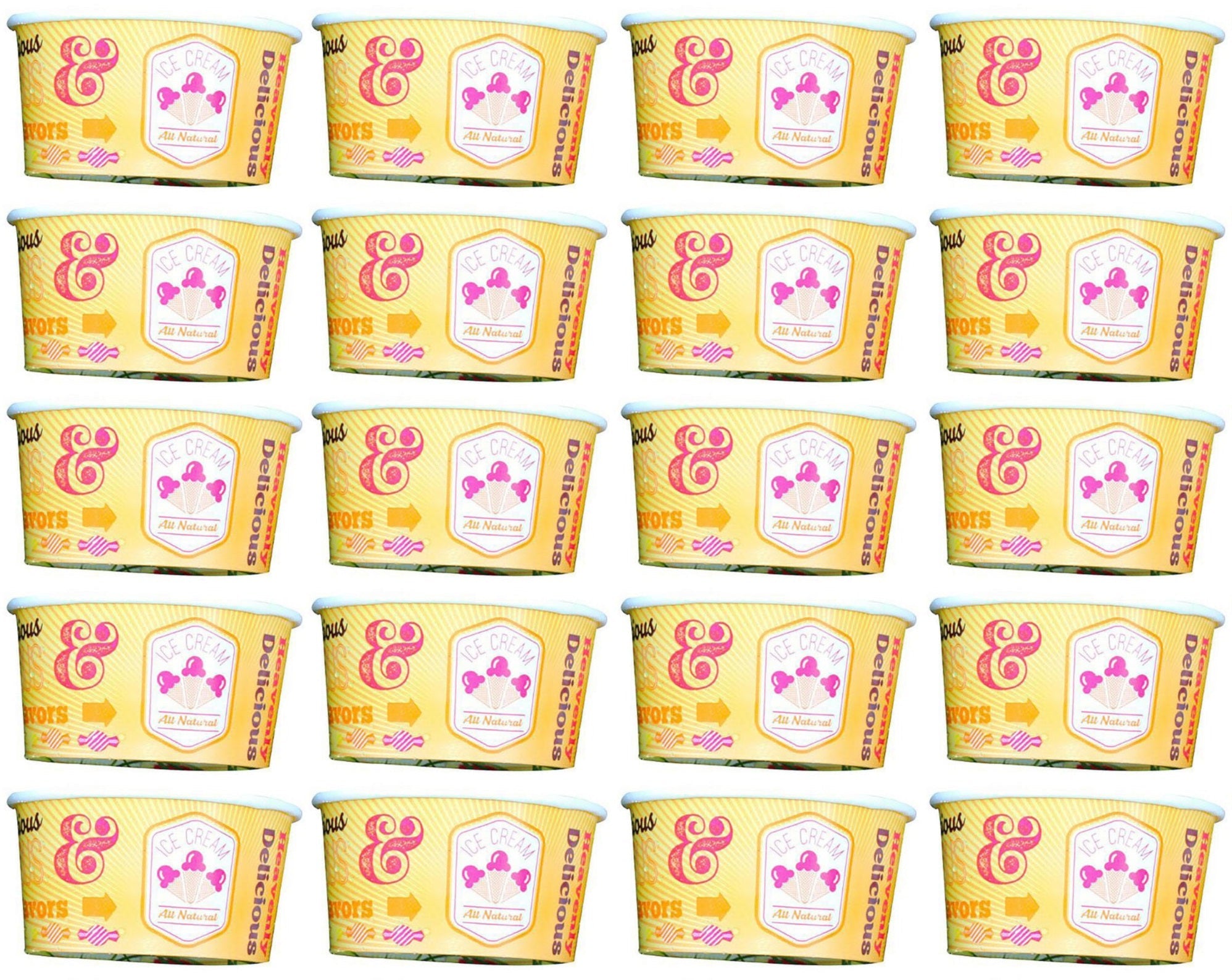 20 x Cup Ice Cream Chill 5Oz