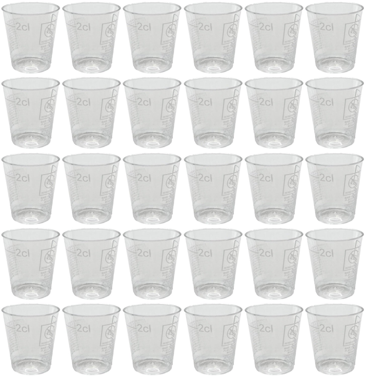 30 x 2Cl Shot Glasses (30X40)