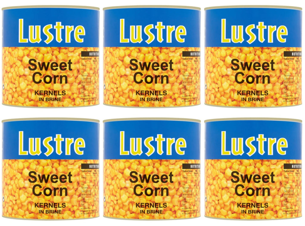 6 x Lustre Sweet Corn Kernels In Brine 2500G