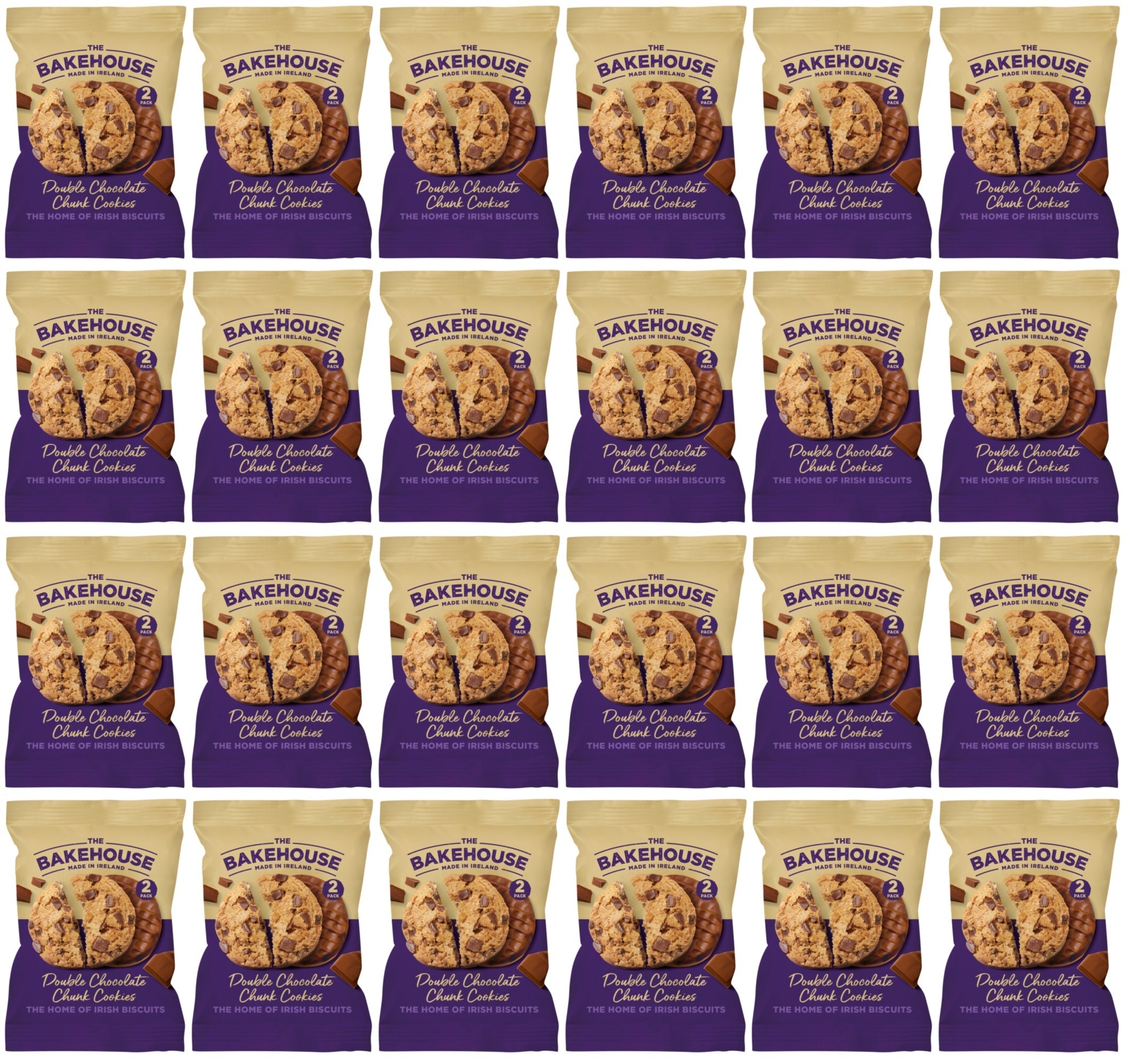 24 x The Bakehouse Double Chocolate Chunk Cookies 45G