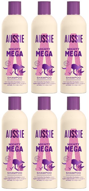 6 x Aussie Shampoo Mega  - 300ML
