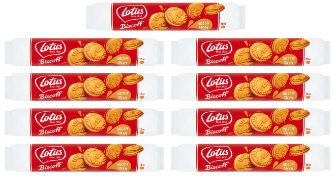 9 x Lotus Biscoff Sandwich Biscoff Cream 154Gm