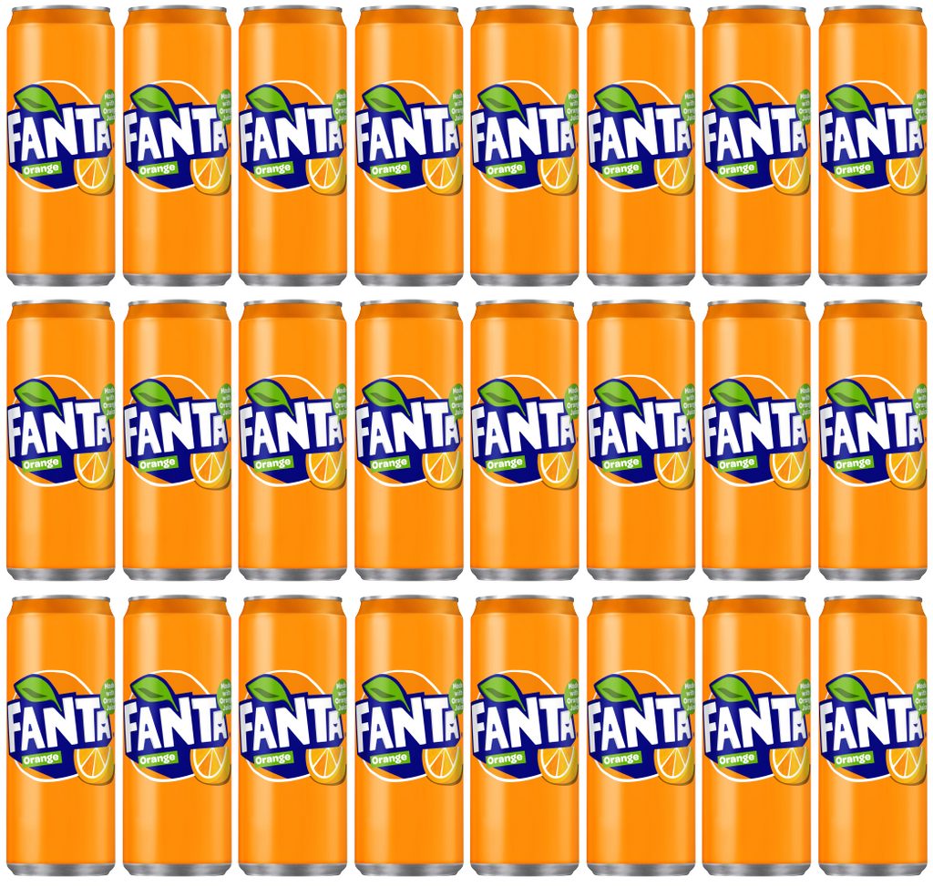 24 x Fanta Orange Can 330Ml