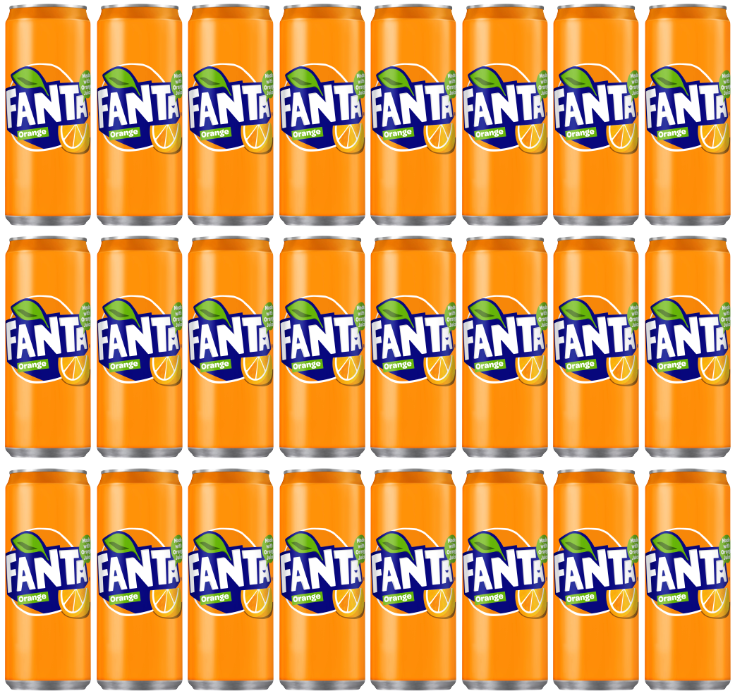 24 x Fanta Orange Can 330Ml
