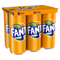 4 x Fanta Orange Cans 6 Pk 6X330Ml