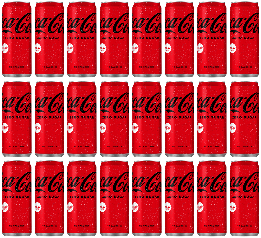 24 x Coke Zero Cans 330Ml