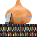 550 ml Aroma Diffuser with Essential Oils Set – Ultrasonic Diffuser with Remote, Auto Shut-Off for Office & Home
