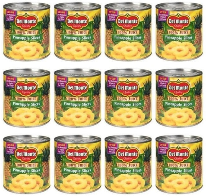 12 x Del Monte Pineapple Slices In Juice 220G