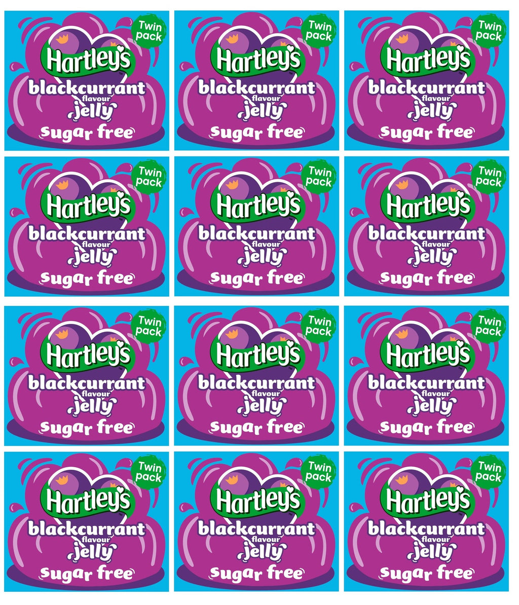 12 x Hartley's Sugar Free Blackcurrant Flavour Jelly 2 X 11.5G