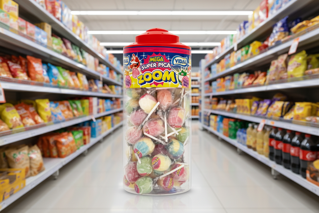 50 x Zoom Mega Sour Bubblegum Lolly