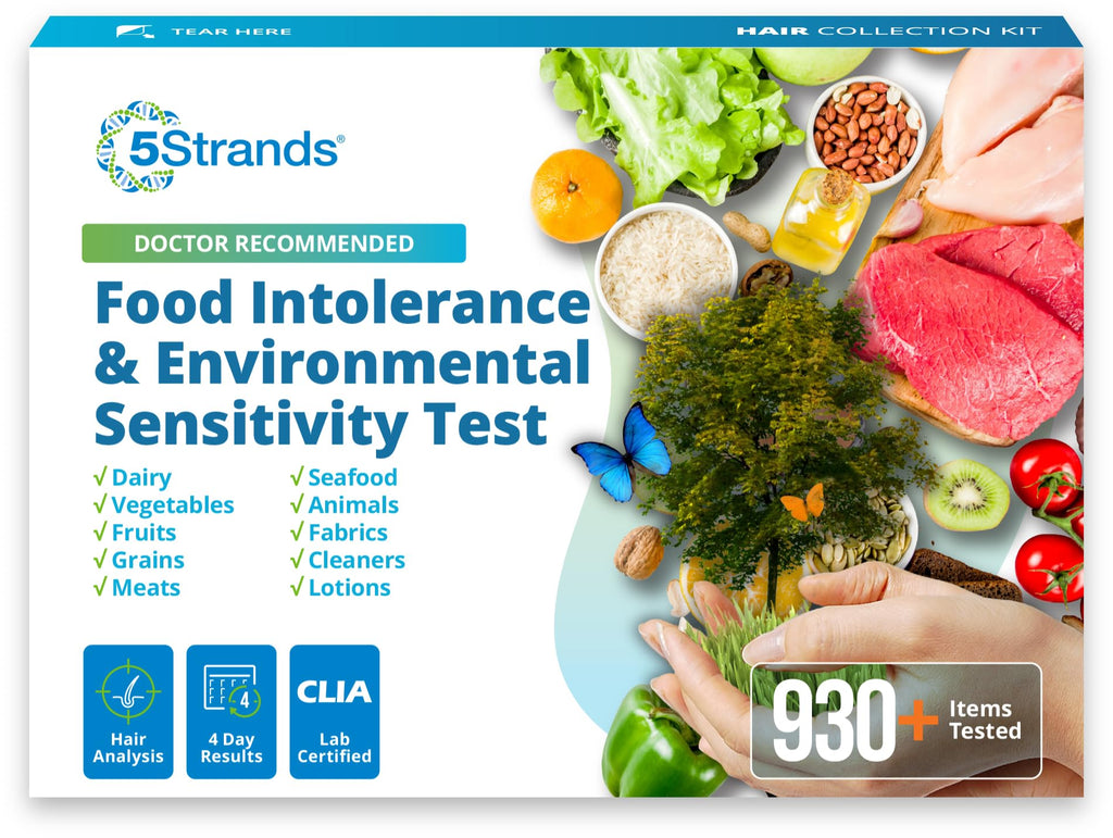 5Strands Food Intolerance & Environmental Sensitivity Test — At-Home Kit, 950 Items, 4-Day Results