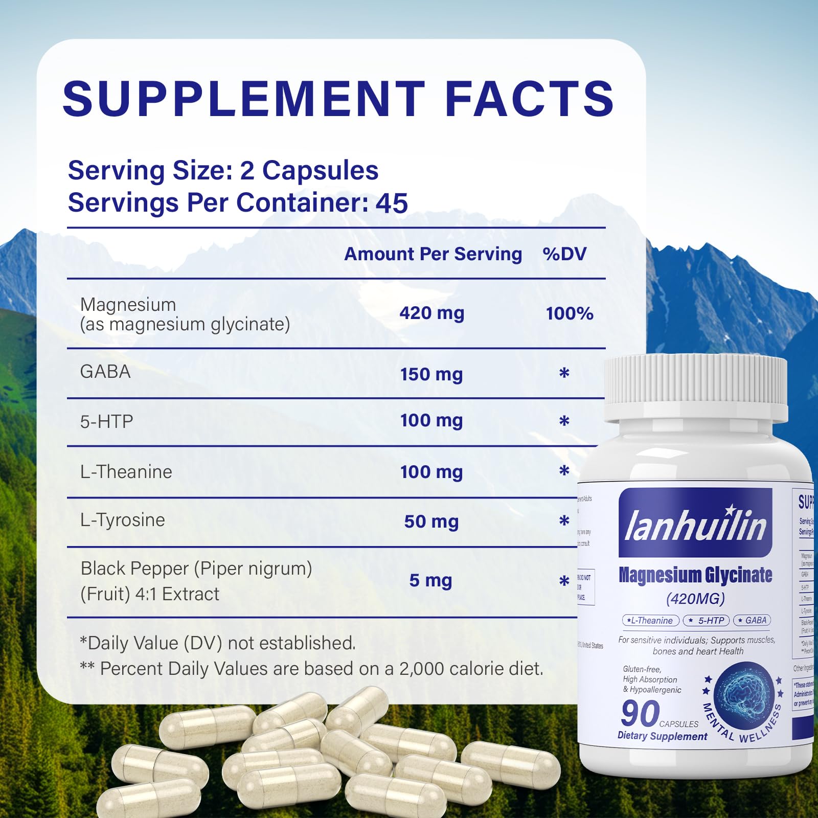 6-in-1 Magnesium Complex 420mg Glycinate | Sleep Support & High Absorption